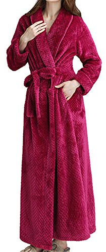 GODGETS Peignoir Femme Velours Robe de Chambre Polaire Chaud Long Flanelle Peignoir de Bain Homme Eponge Hiver Longue
