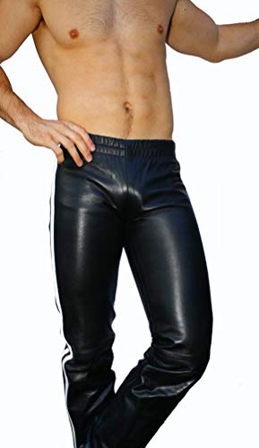 G-Lord-Style läder joggingbyxor läderjeans träningsbyxor läderfoder