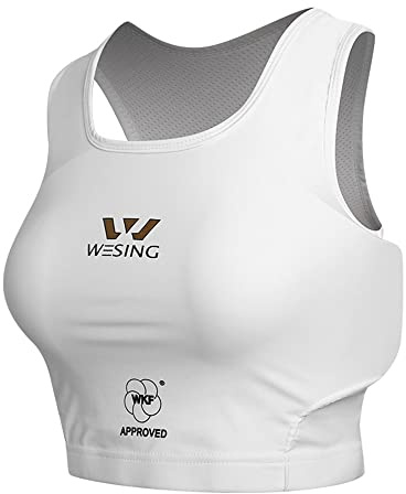 WESING WKF Approved Karate Chest Protector for Women White