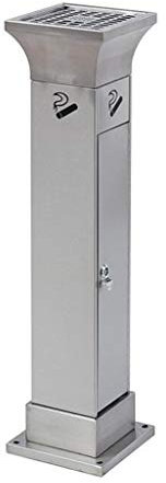 Cendrier sur Pied Cendriers Extérieur Outdoor Floor Stand Cendriers Cendrier métal en acier inoxydable Cigarette Ash Métal grande capacité verticale Cendriers Cendrier Extérieur sur Pied Cendrier sur