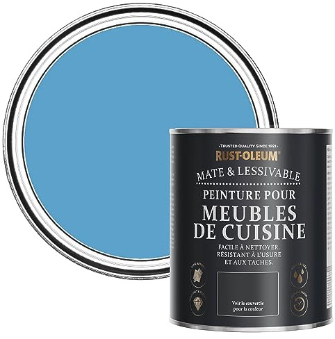 Rust-Oleum Blue Kitchen Cupboard Paint in Matt Finish - Cerulean 750ml