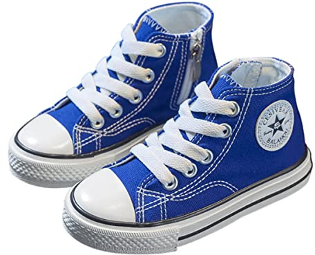 DEBAIJIA Niños Zapatos De Lona Sneakers Clásico Zapatillas de Deportivos Running Casuales Zapatos Atléticos Calzado De Deporte EU 29-B-Azul