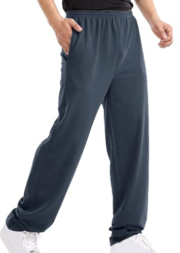 Beokeuioe 6XL Pantalon de sport pour homme - Jogginghose - Pantalon léger de grande taille - Long - Poches avec fermeture éclair - Sweathose de loisirs - Regular Fit - Pantalon de course - Yogahose