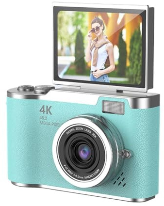 Nuovo 4k Ccd 8x Zoom Digitale Fotocamera Digitale Per Studente 48mp Fotografia Digitale Compatta 180 ° flip A3m5 Selfile Screen Camer Camera