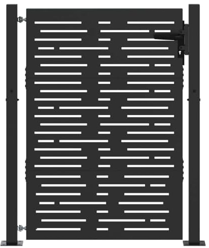 vidaXL Panneau Décoratif de Portail Outdoors - Clôture de Jardin Moderne pour Sécurité, Barrière Artistique et Séparateur de Paysage pour Votre Entrée