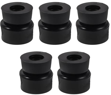 Abaodam Lot de 10 Silentblocs de Camion en Polyuréthane Noir Bushings Skateboard Amortisseurs 5 Cônes 5 Colonnes Accessoires Compatibles pour Patins à roulettes et Longboards Kit