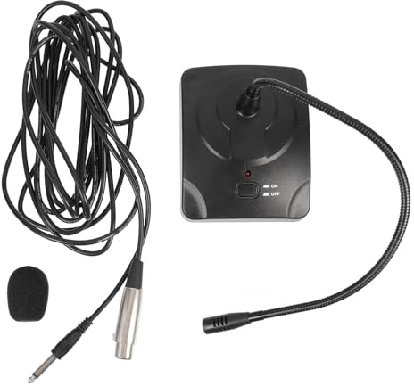 WATIIFUFU Microphone de Conférence de Bureau Filaire à Condensateur, Col de Cygne Flexible 5 Mètres, Microphone de Table Haute Sensibilité pour PC et Ordinateur Portable, Usage Podcast,