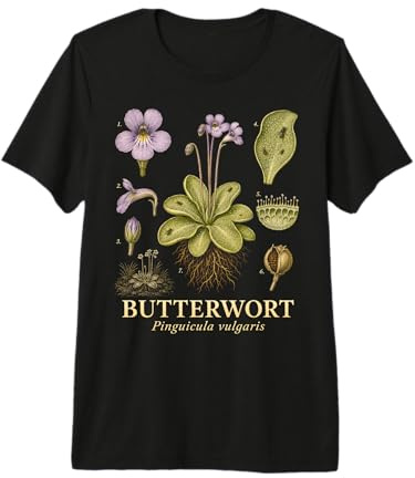 Butterwort Pinguicula Vulgaris Carnivorous Plant Study Premium T-Shirt