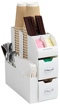 Mind Reader CAD01 Kaffee-Gewürz-Organizer, Weiß, 6 x 12 x 12 cm