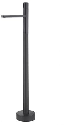 BiaoTeng Grifo de Suelo para Bañera Grifo de Pie Latón Frío y Caliente Grifo de Pie para Bañera Exenta para Lavabo de Pedestal Negro
