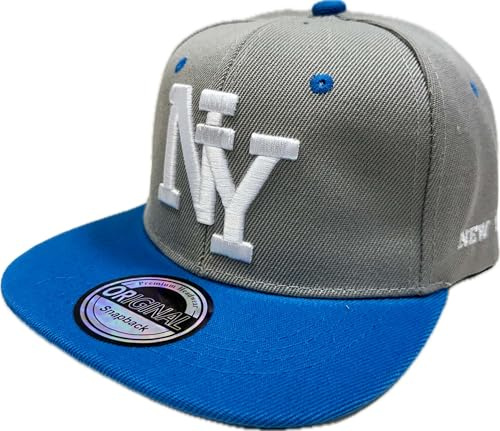 J26 Gorra para niños SNAPBACK USA Gorra Teenie Gorra Gorra Gorra Trucker Cappy Sport NY, azul turquesa gris, Talla única