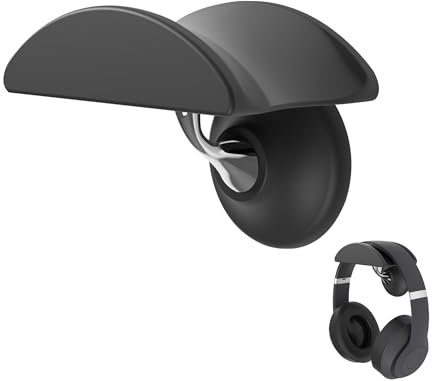 Porta Cuffie Gaming, Supporto Cuffie, Universale Stand Auricolari, Accessori Scrivania, Supporto Auricolari Gaming Muro Autoadesivo, Porta Cuffie da Scrivania per Riporre Cuffie, Zaini e Sciarpe, Nero