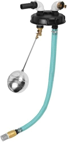 DN150 IBC Couvercle de réservoir avec 90°, raccord de tuyau de 25 mm, couvercle automatique de remplissage d'eau pour tonneaux de stockage d'eau de pluie