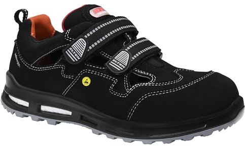 ELTEN Sicherheitsschuhe Scott XXT ESD S1PS, Damen und Herren, Textil, Kunststoffkappe (Leichter als Stahlkappe), leicht, sportlich 42, Schwarz-Rot