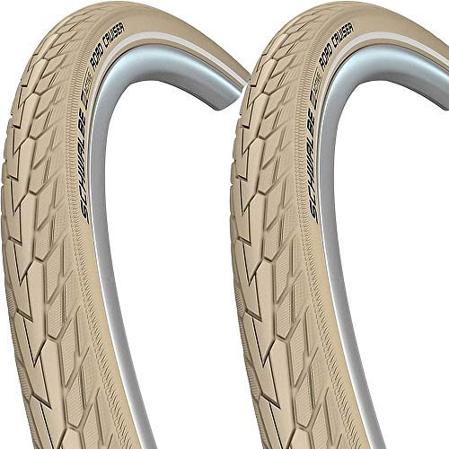 Schwalbe 2X Reifen Road Cruiser HS484 Draht 26x1,75 47-559 TS Ref. KG SBC Creme