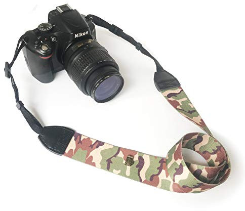 Alled Cámara Correa,Correa de Cuello Camara De Hombro Cuello Cinturón,Bohemia Vintage Cámara Universal Ajustable Correas para Nikon Canon Sony Lumix Fujifilm Pentax Olympus DSLR SLR Etc. (Camouflage)