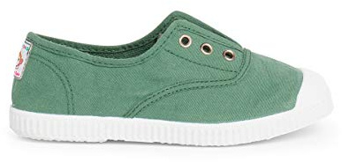 Pisamonas Slip-On Gummi-Tå Dukskor Size 24 Color Grön Ormbunke