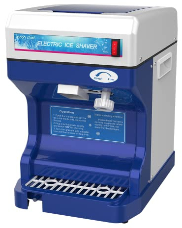 Leconchef Electric Tabletop Ice Crusher Shaver Snow Cone Maker Machine 265lbs/hours for Home&Commercial Use Adjustable Ice Fineness 320 RPM Rotate Speed Strong power