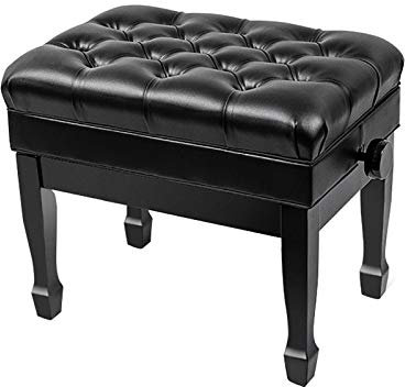 IBOWZ Banco de Piano Taburete Piano Taburete de Piano Banco de Piano de Altura Ajustable Asiento Acolchado de Cuero Suave para la práctica de Instrumentos Musicales, elevación hidráulica