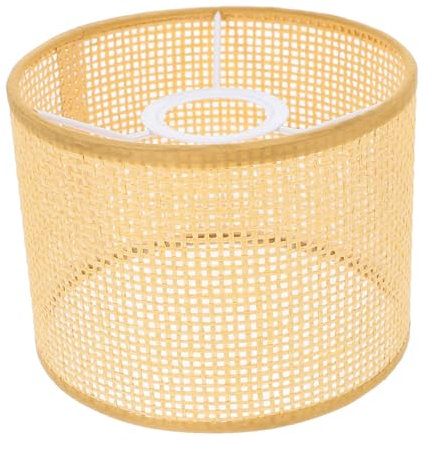 Ciieeo Pantalla De Lámpara De Ratán Pantalla De Retro Pantalla De Lámpara De Mimbre Pequeña Reemplazo De Pantalla Tejida Para Lámparas De Pie Lámpara Colgante Apliques De Pared