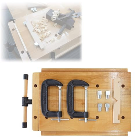 WORDFUN Desktop Arbeitstisch Werkbank, Hobelbank Schraubstöcken Arbeitstisch, Maximale Befestigungsgröße 57cm, Verstellbarer Holzwerkbank Für Garage Studio Home DIY Fest Für Die Bearbeitung Von Holz