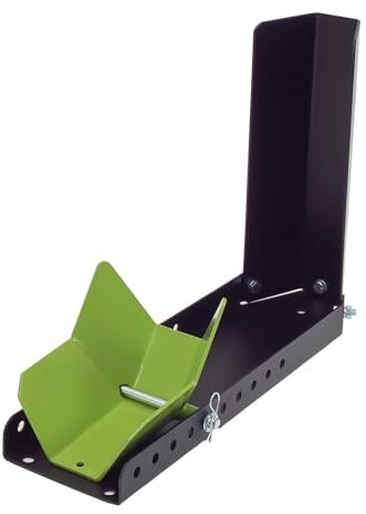 TRUTZHOLM Motorradwippe Stahl für Vorderrad Hinterrad 10-Fach verstellbare Radaufnahme Radgröße 8-24 Zoll bis 450 kg Reifenbreite bis 145 mm Montageständer Radwippe Vorderradklemme in schwarz/grün