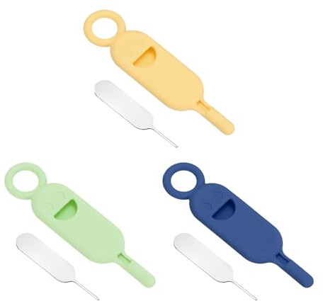 PATIKIL Herramienta de extracción de soporte de tarjeta SIM, 1 juego de pines de tarjeta SIM, abridor de agujas, bandeja de expulsión, pines de expulsión para teléfonos celulares, tabletas, routers