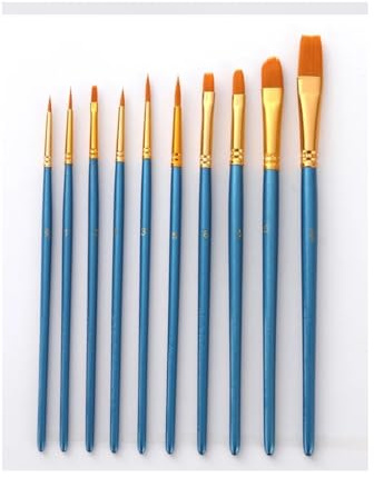 XBTGS Brushes Art - Juego de pinceles profesionales para pintura al óleo y acuarela, color azul, como se muestra, azul, como se muestra