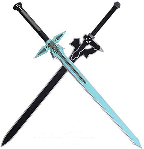 damdos Halloween Cosplay Prop PU Foam 31.5inch Dark Repulser Kirito Kirigaya Sword Kirigaya Kazuto Cosplay Yuuki Asuna Black Sword(2pcs/Sets)