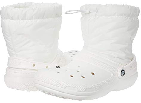 Crocs, Classic Lined Neo Puff Boot, Unisex, 3, White/White