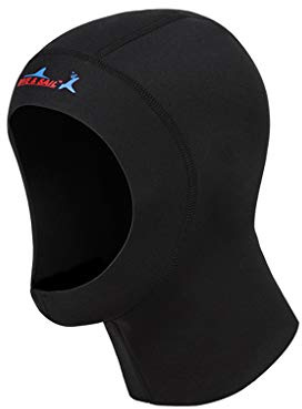 Antcher Neoprene Muta da Immersione Cappuccio 1MM per Uomini Donne Acqua Immersione Cappello, XL