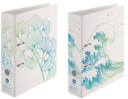 2 verschiedene Herlitz Motivordner / DIN A4 / 80mm breit / GREENline