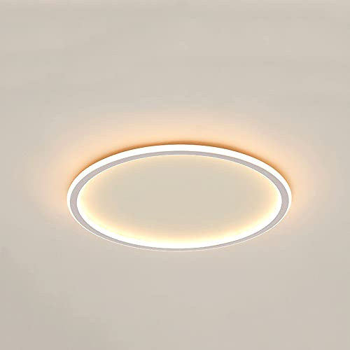 WFZRXFC Lámpara de Techo LED Redonda Minimalista Moderna para Montaje Empotrado 11,8 Pulgadas de diámetro, lámpara de Techo Ultrafina de 1,7 Pulgadas Luces de Techo de luz de 360 ​​° con Marco de 38W