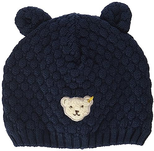 Steiff Baby - Mädchen Hat uden boring Beanie mütze, STEIFF NAVY, 37 EU