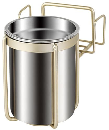 TOPBATHY Aschenbecher FüR Draussen Silberner Wandmontierter Aschenbecher Mit Deckel Standaschenbecher Aus Edelstahl Und Metall in Silber FüR Den AußEnbereich, und Heimaschenbecher