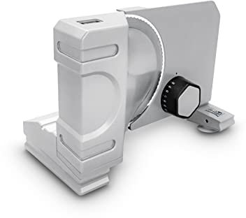 Fritel SL 3710 - Trancheuse universelle/à pain/à viande - 0-20 mm - Ø 19 cm - 150 W - Lame universelle - Glissière inclinée à 15°