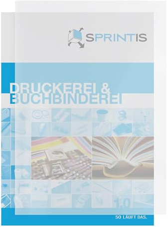 SPRINTIS - Deckblätter, DIN A4, RPET 200 µm, transparent glasklar, 100 Stück, Deckfolien, Blätter, Einbanddeckel