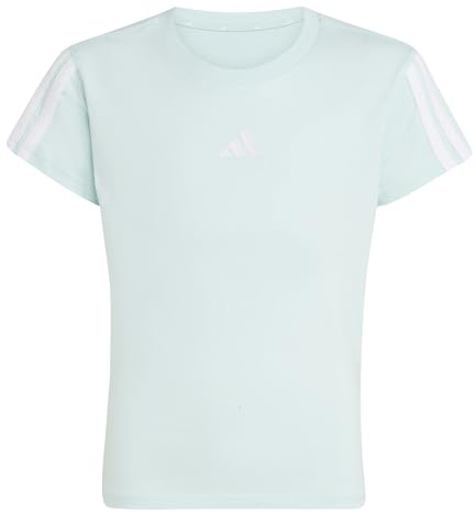 adidas Girl's Essentials Shirt, Halo Mint/White, 11-12 Years