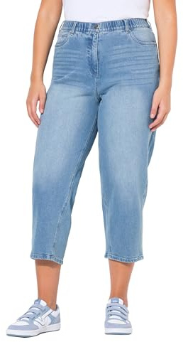 Ulla Popken dam Mom-jeans, Konisches Bein, Komfortbund Denim jeans