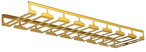 Under skåp hängande vinglasställ stativ hållare järn glas förvaring nizer för kök bar (guld)