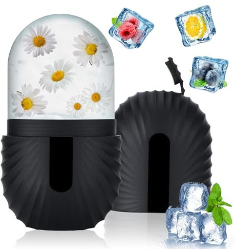 Zikenis Ice Roller Viso, Ice Face Roller, Silicone Riutilizzabile Occhi Massaggio, Rullo di Ghiaccio Facciale per Rassodante Viso, Ridurre i Pori, Riduce il Gonfiore, Sbiadire Rughe