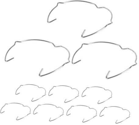 VALICLUD 10pcs Mr16 Downlight Retaining Spring Clips Metal Spot Light Bulb Holder Manganese Steel Double Ear Lamp Fixing Buckle for Led Halogen Spotlight Accessories