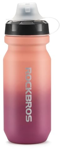 ROCKBROS Trinkflasche Auslaufsicher, Wasserflasche Einhandöffnung Sichere Verriegelung, 600ml 750ml BPA-frei, Fahrradflasche für Radfahren, Gym, Arbeit, Schule | Auslaufsicher und tragbar, rutschfest, zum Drücken, für Fahrrad, Radfahren, Laufen, MTB, Wandern