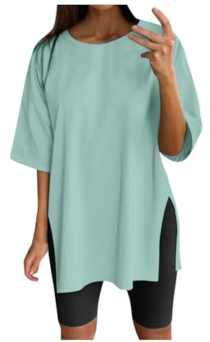 Maglietta sportiva da donna, a maniche corte, leggera, funzionale, per corsa, traspirante, casual, palestra, yoga,