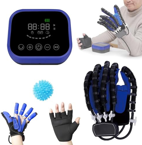 YEUNTANH Guanti Robot Per La Riabilitazione Della Funzione Della Mano,Dispositivo Di Recupero Dell'Ictus Da Per Pazienti Emiplegici,Ausili Per La Riabilitazione Dell'Ictus (XL, Mano sinistra)