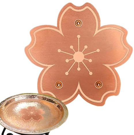Genérico de baño para pájaros de cobre - Disco limpiador para purificación | Purificador de cuenco para todas las estaciones de alimentación de patio trasero, balcón, jardín, patio