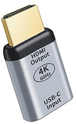 xiwai Adaptador USB-C tipo C hembra a HDMI macho para fregadero HDTV 4K 60Hz 1080p para monitor, tablet, teléfono y portátil. No funciona para host HDMI a pantallas tipo C