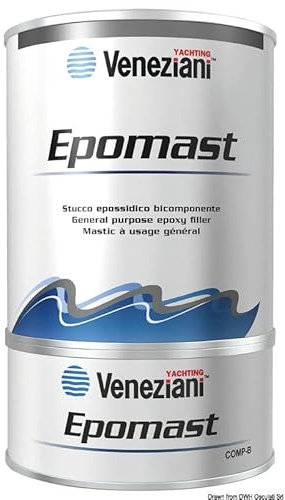 Veneziani - Stucco bicomponente Epomast Grigio Chiaro - 65.018.00 - Grigio