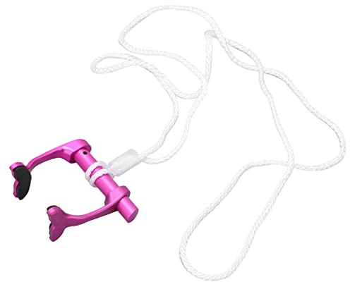 Clip per Naso da Nuoto, Tappi per Naso da Apnea con Cinturino Anti-Perso per Addestramento di Emergenza per Principianti(Viola)