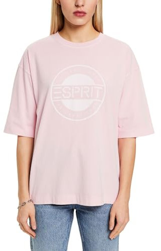 ESPRIT Damen 024ee1k330 T-Shirt, 695/Pastel Pink, Large